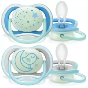 Image of Philips Avent Soother Ultra Air Night Boy 6-18m 2 pcs