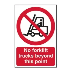 Image of Spectrum Industrial NO Forklift Trucks Beyond This Point - PVC (200 x 300mm)