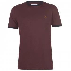 Image of Farah Vintage Farah Groves Ringer T Shirt - Red 626