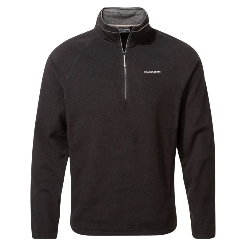 Image of Craghoppers Mens Corey Half Zip Mico Fleece Jacket M - Chest 40' (102cm) Black CMA1287-800-M