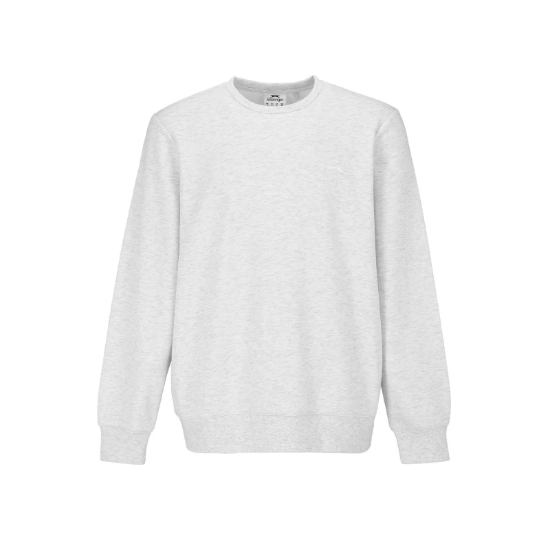 Image of Slazenger Fleece Crew Sweater Mens - Grey Grey S