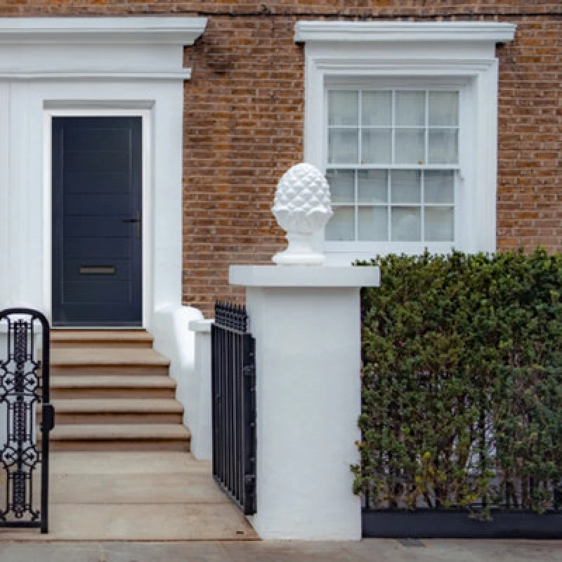 Image of Lacerta Composite Door Monza Solid Blue 890mm X 2090mm Open In Left Hand No Glass 10 Year Guarantee - Free Delivery & Smart Lock