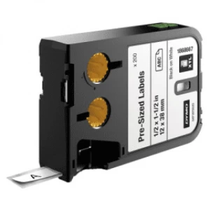 Image of Dymo 1868667 Black On White Label Tape 12mm x 38m