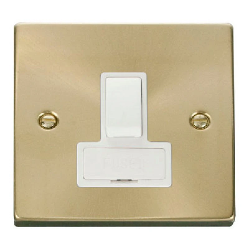 Image of SE Home Satin / Brushed Brass 13A Fused Connection Unit Switched Gold unisex