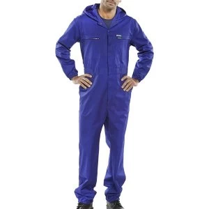 Image of Super Click Workwear Hooded Boilersuit Royal Blue Size 54 Ref