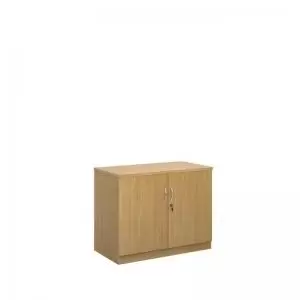 Image of Deluxe double door cupboard 800mm high with 1 shelf - oak