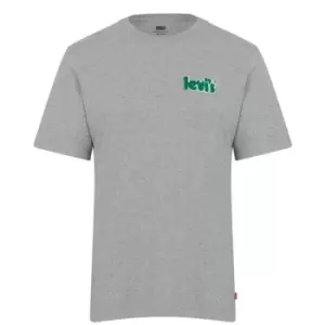 Image of Levis Levis Applique Poster T Shirt - Grey