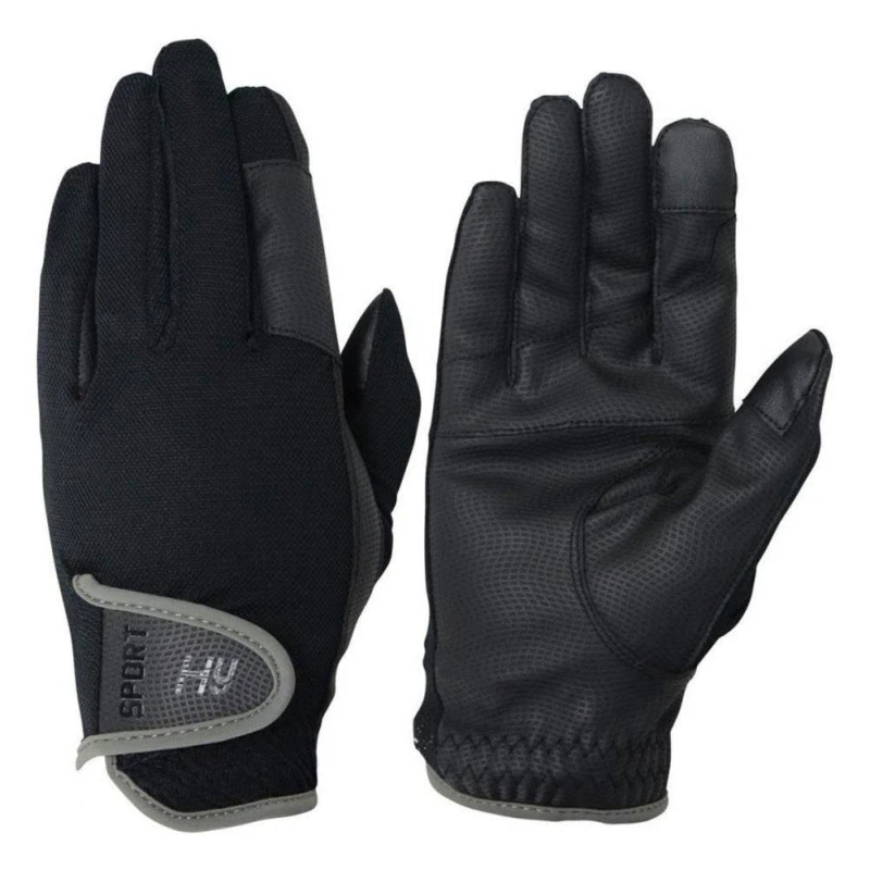 Image of Hy5 Mens Sport Dynamic Lightweight Riding Gloves in Black Size: XS Black Male XS