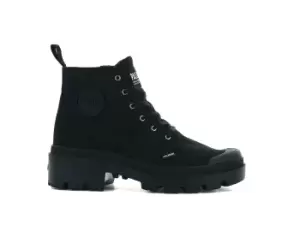 Image of Palladium Boots Womens PALLABASE TWILL BLACK/BLACK