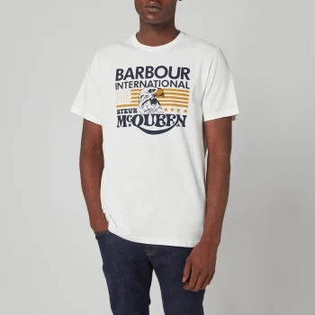 Image of Barbour X Steve McQueen Mens Eagle T-Shirt - Whisper White - M