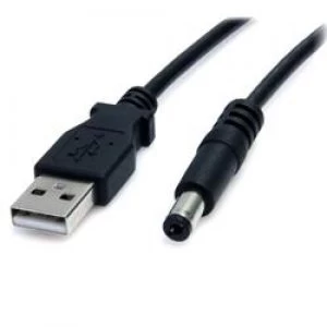 Image of StarTech.com 2m USB to Type M Barrel Cable - USB to 5.5mm 5V DC Cable