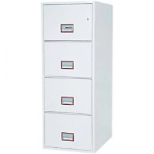 Image of Phoenix Filing Cabinet with Key Lock FS2264K 62L 1405 x 530 x 805mm White