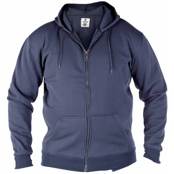 Image of D555 by Duke Duke Plain Zip Hoodie Colour: NAVY, Size: 8XL