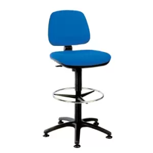 Image of Upholstered High Lift Counter Chair with Glide base - Black Fabric