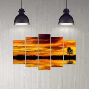 Image of 5DMDF-4 Multicolor Decorative MDF Painting (5 Pieces)