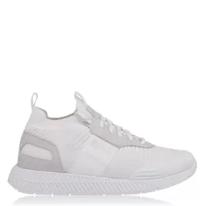 Image of Hugo Boss Titanium Knit Runner Trainers White Size 10 Men