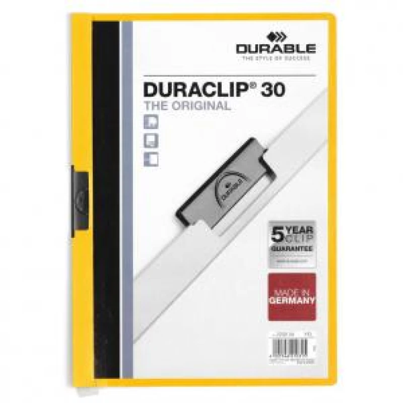 Image of Durable DURACLIP 30 A4 Folder Yellow