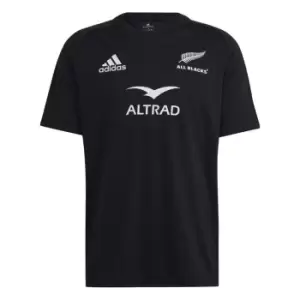 Image of adidas New Zealand All Blacks Home T Shirt 2022 2023 Mens - Black