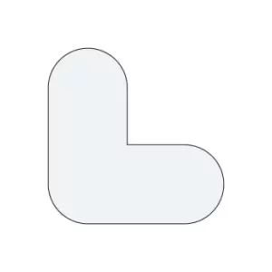 Image of PVC floor markings, L shape, pack of 50, white