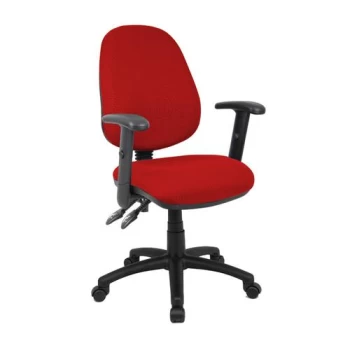 Image of Vantage 100 2 lever PCB operators chair with adjustable arms - burgundy