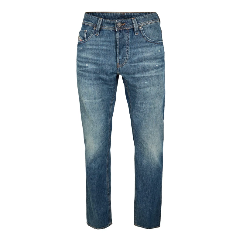 Image of Diesel Mens Straight Leg Jeans Blue Denim male 32W R