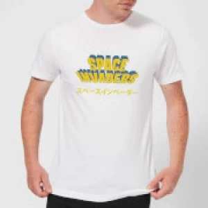 Image of Space Invaders Japanese Mens T-Shirt - White - S