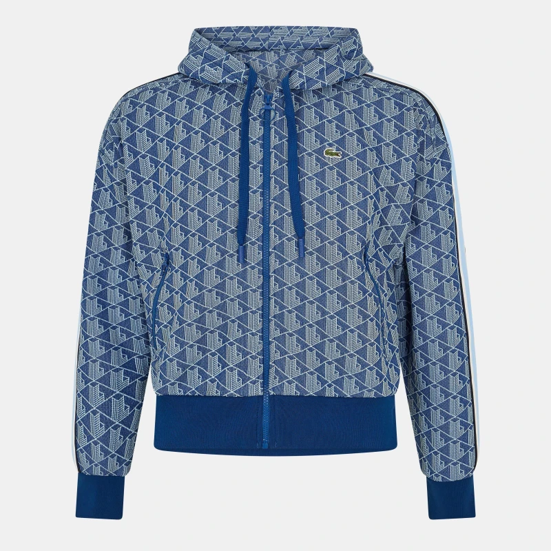 Image of Lacoste Mens Zip Hoodie Globe/Overview male 2XS