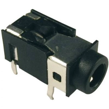 Image of 3.5mm audio jack Socket horizontal mount Number of pins 4 Stereo Black Cliff FC68127