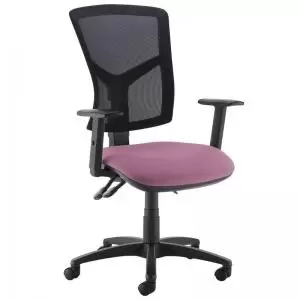 Image of Senza high mesh back operator chair with adjustable arms - Bridgetown