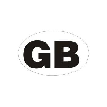 Image of Outdoor Vinyl Sticker - White - Gb Oval - PD11 - Castle Promotions