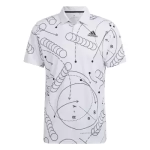 Image of adidas Club Graphic Tennis Polo Shirt Mens - White