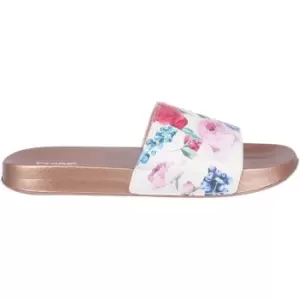Image of Fabric Womens Sliders - Pink