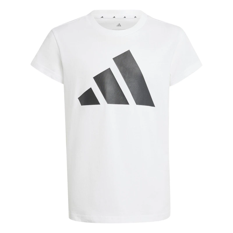 Image of adidas Girls Essentials Linear T-Shirt Wht/Blk BOS female 13 Years