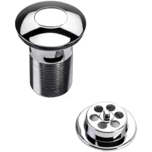 Image of Bristan Round Push Button Bath Waste Chrome - Slotted