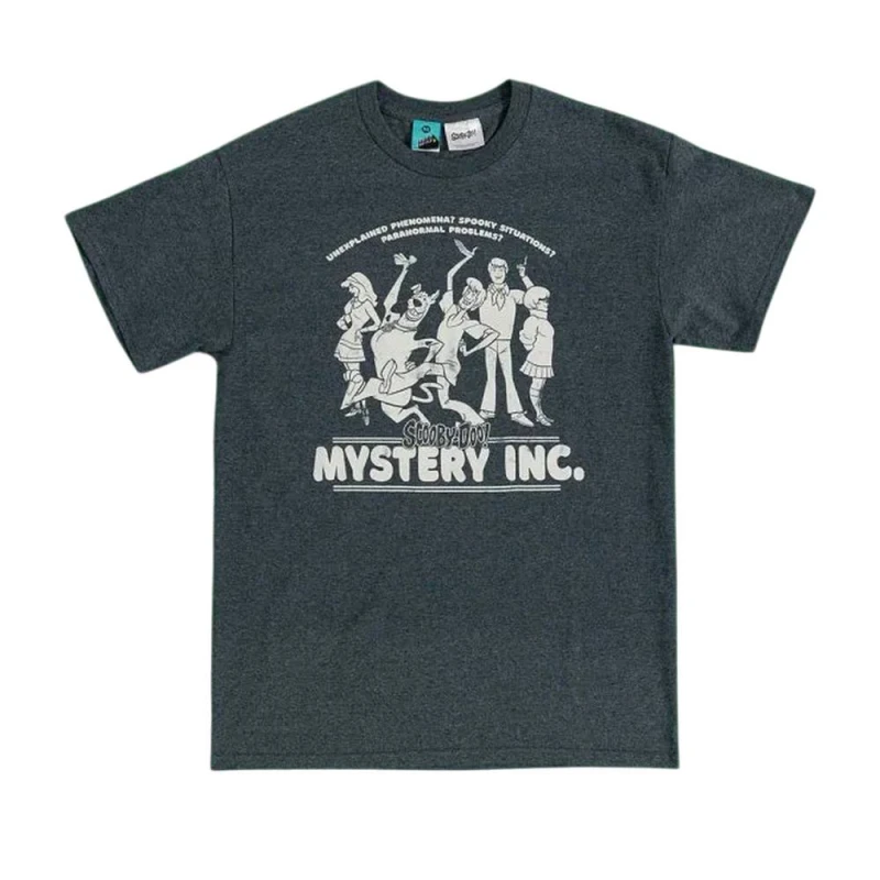 Image of Scooby Doo Mens Mystery Inc Marl T-Shirt in Charcoal Size: Medium Charcoal Male M