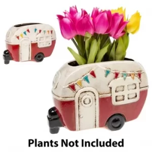 Image of Village Pottery Caravan Planter Pot Red