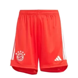 Image of adidas Bayern Munich Home Shorts 2023 2024 Juniors - Red