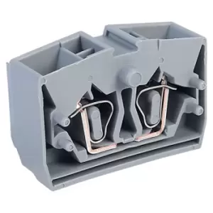Image of Wago 264-351 4 Conductor 24A Centre Terminal Block Fixing Flange Grey