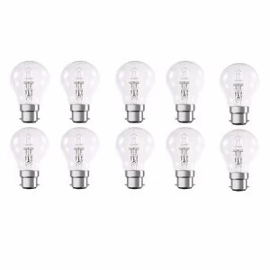 Image of Status Halogen Bayonet Cap Candle Bulb 10 Pack - 100W