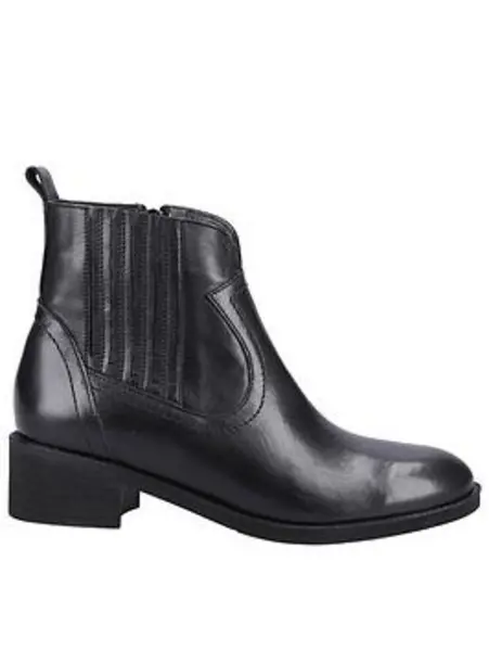 Image of Riva Georgie Pleat Detail Ankle Boots - Black VNONT Female 7