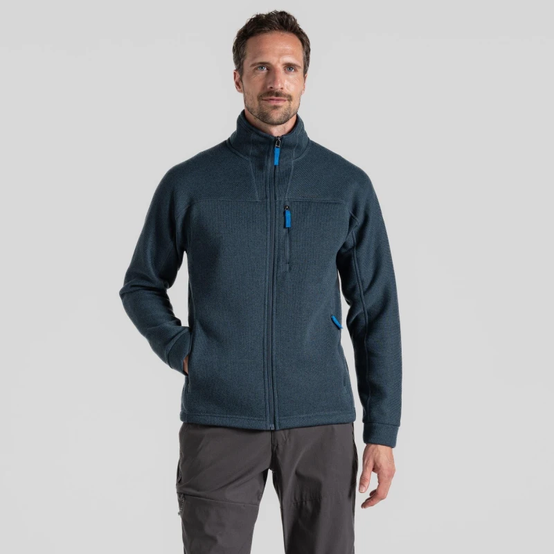 Image of Craghoppers Mens Torney II Full Zip Fleece Jacket XXL - Chest 46' (117cm) Bluestone Marl CMA1369-DDZ-XXL
