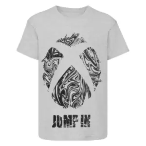 Image of Xbox Boys Jump In T-Shirt (11-12 Years) (Grey Heather)