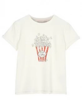 Image of Mintie By Mint Velvet Girls Popcorn Short Sleeve T-Shirt - Ivory