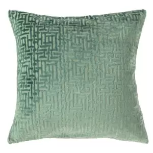 Image of Paoletti Delphi Cushion Cover (One Size) (Teal)