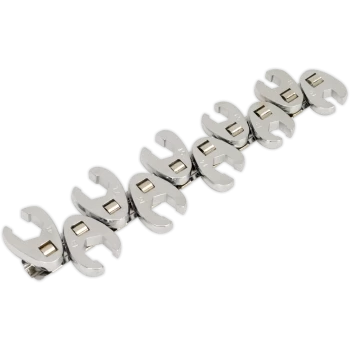 Image of Siegen S0845 10 Piece 3/8" Drive Metric Flare Nut Crows Foot Wrench Set