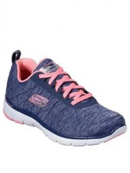 Image of Skechers Flex Appeal 3.0 - Insiders Trainers - Navy/Multi