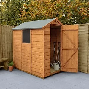 Image of Forest Garden 6 x 4ft Small Shiplap Apex Dip Treated Shed with Assembly