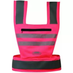 Image of Weatherbeeta - Childrens/Kids Reflective Bib (M) (Hi Vis Pink) - Hi Vis Pink