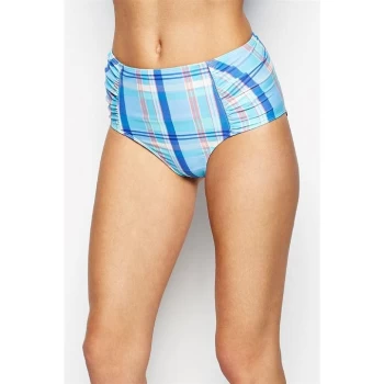 Image of Jack Wills Clayton High Waisted Bikini Bottoms - Blu/Orange