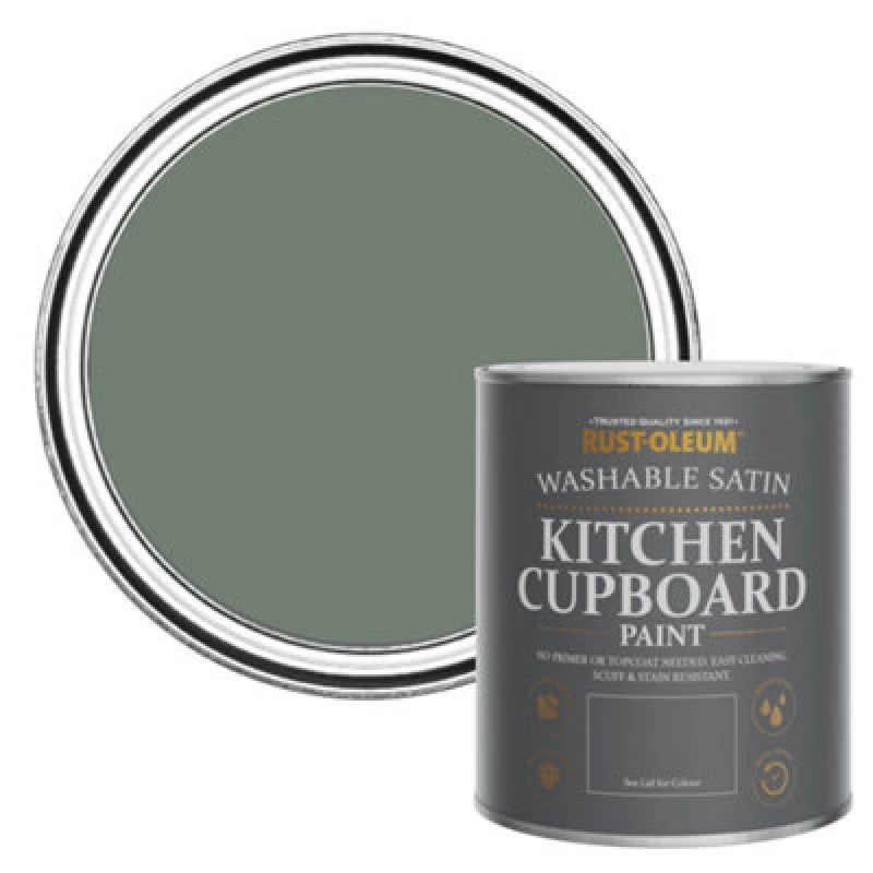 Image of Rust-Oleum Serenity Satin Kitchen Cupboard Paint 750Ml